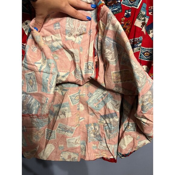 Vintage Woolrich Canadian Pacific Postcard Pattern Pleated Skirt VTG Size 8‎ - Picture 11 of 13